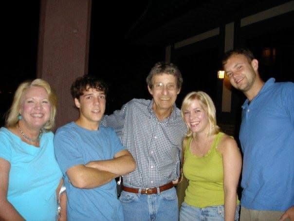 Circa 2006: A very special photo to me. It was the last family photo taken before losing Mom, Dad and Kory. (L) My Mom, Joy, My brother, my dad, who was very sick with cancer at this point, me and my husband.