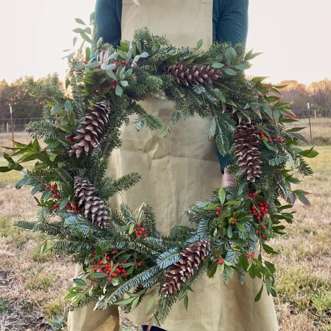 Fresh Greenery Winter Wreath
