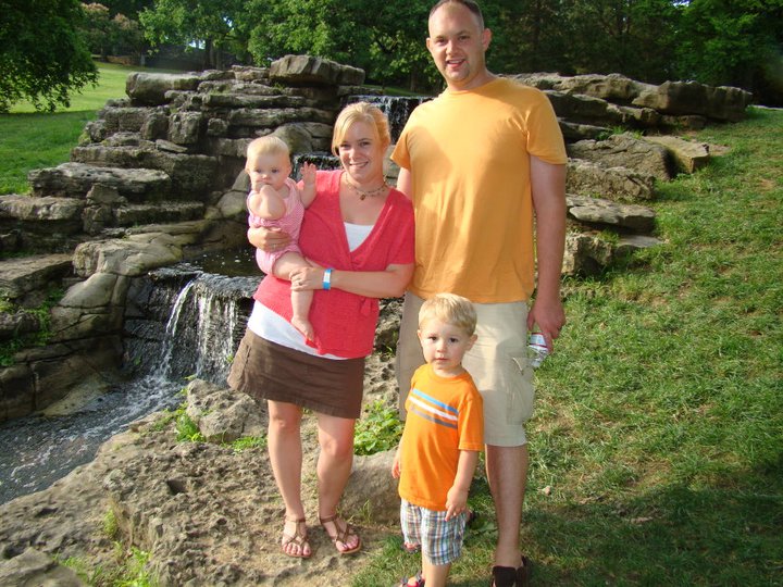 June 2011 with my husband and our first 2 children at the relaxing pond area of Cheekwood.