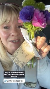 Seed Packet Flower Arrangment